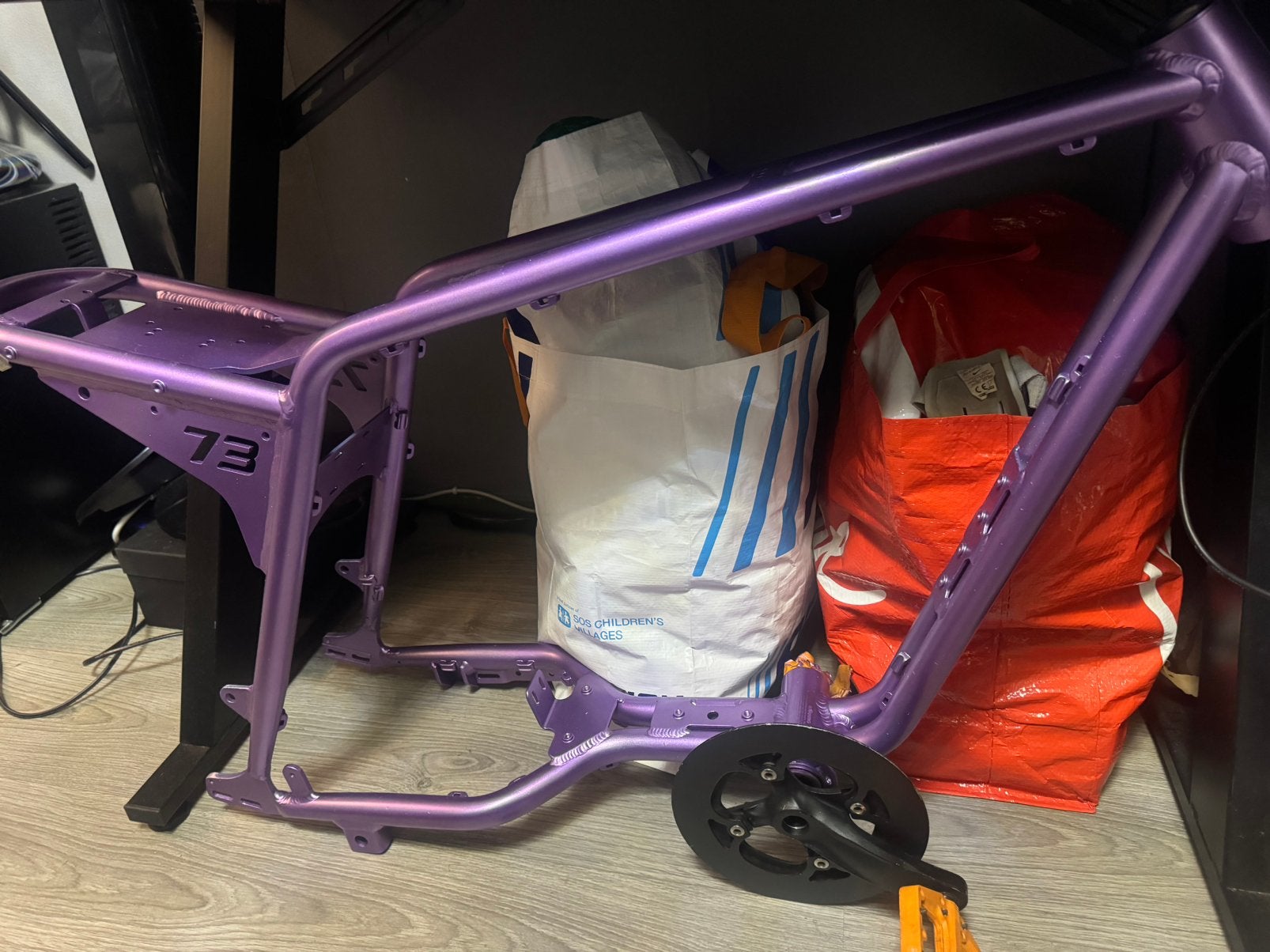 Super73 ZX Frame Custom Kleur met onderdelen, Fietsen en Brommers, Fietsonderdelen, Ophalen of Verzenden, Gebruikt, Elektrische fiets