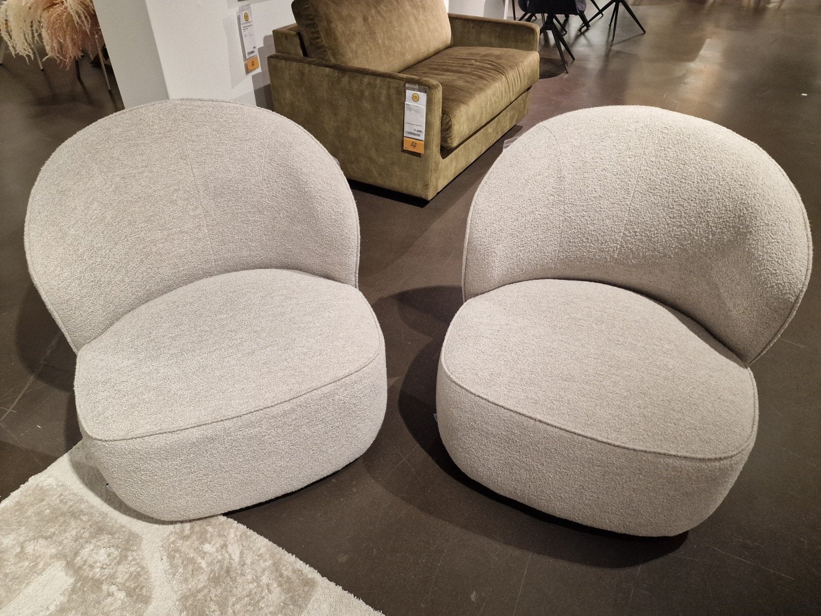 2x Serra draai fauteuils, naturel, zo goed als nieuw, Ophalen of Verzenden
