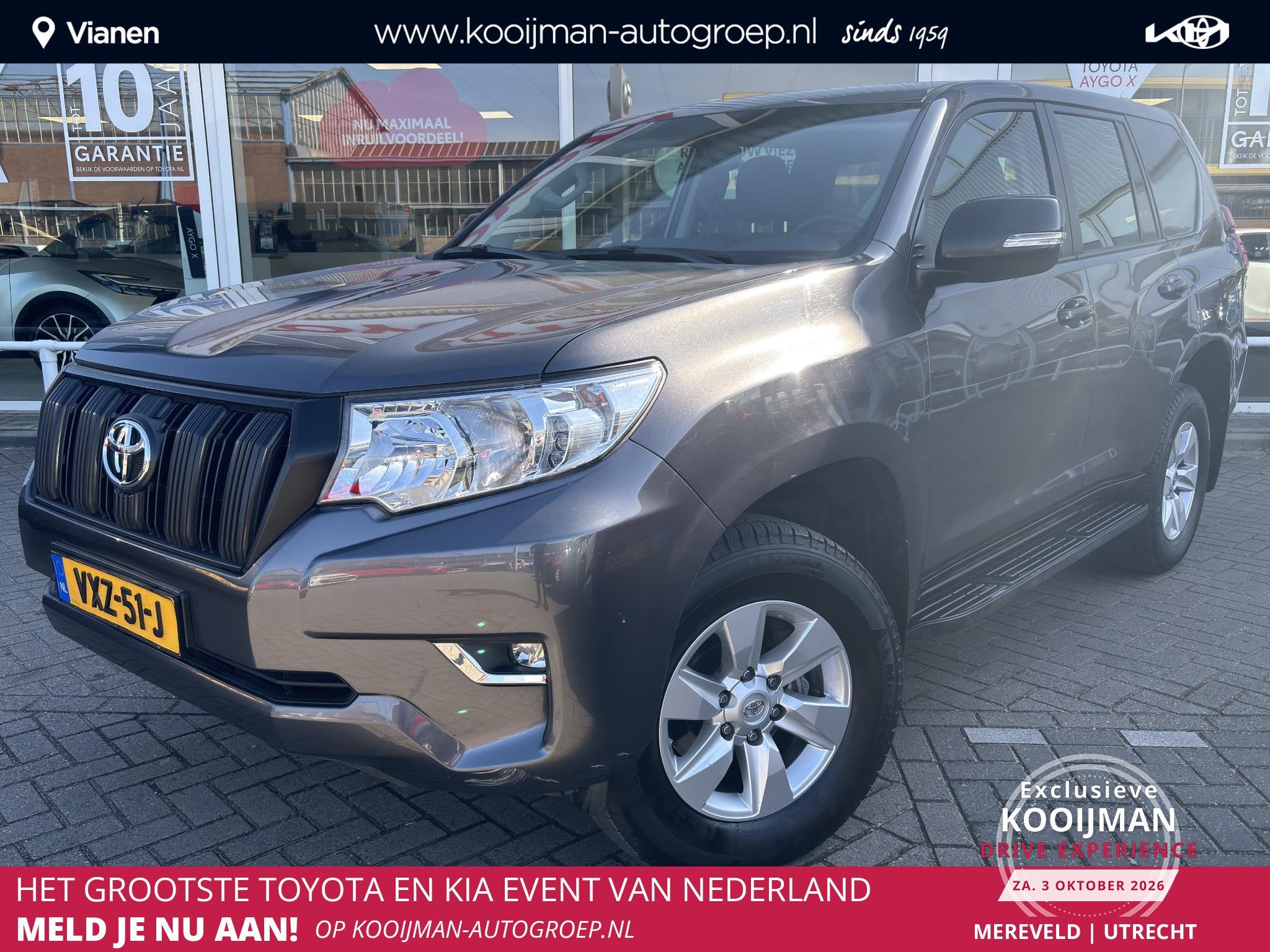 Toyota Land Cruiser 2.8 D-4D Challenger VAN Grijs kenteken 3, Auto's, Stof, Euro 6, 4 cilinders, 3000 kg