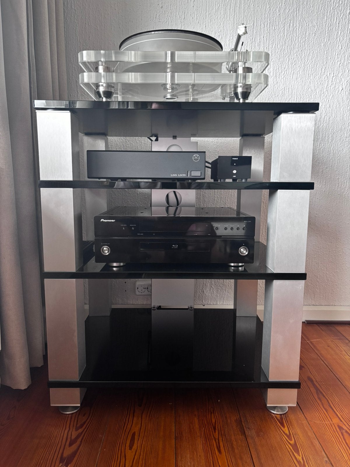 Spectral High End HE-684 BG - zwart glas, Huis en Inrichting, Ophalen, Gebruikt, Minder dan 150 cm, Minder dan 100 cm