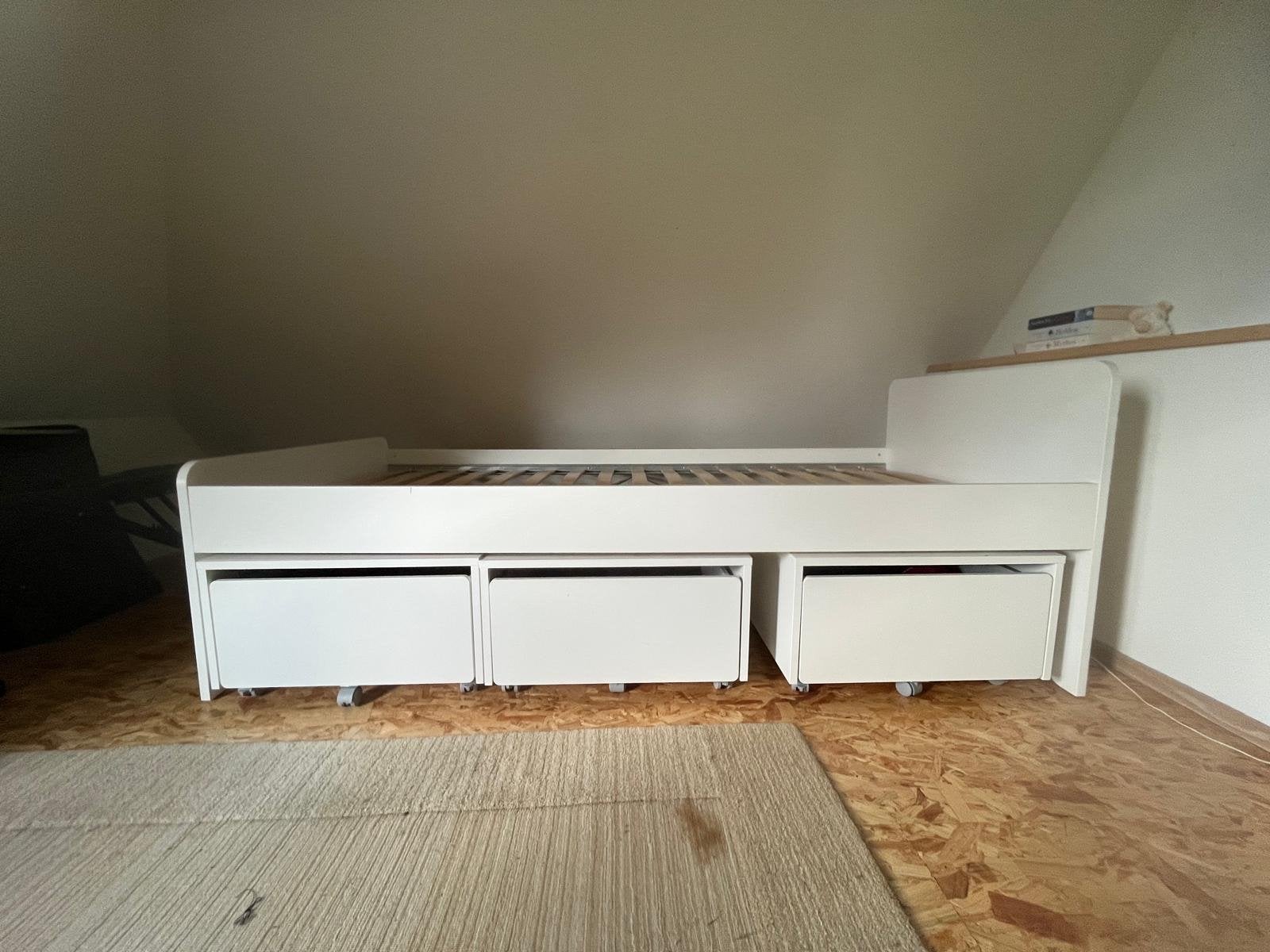 IKEA Släkt met 3 lades - 90x200 cm, Huis en Inrichting, Ophalen, Gebruikt, 90 cm, Eenpersoons