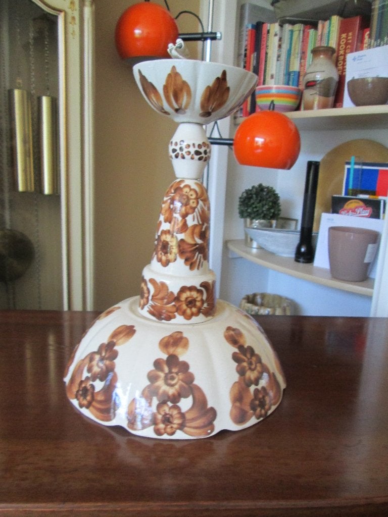 Vintage / Keramieken hanglamp 60er jaren / Polen / Retro, Huis en Inrichting, Lampen | Hanglampen, Ophalen of Verzenden, Gebruikt