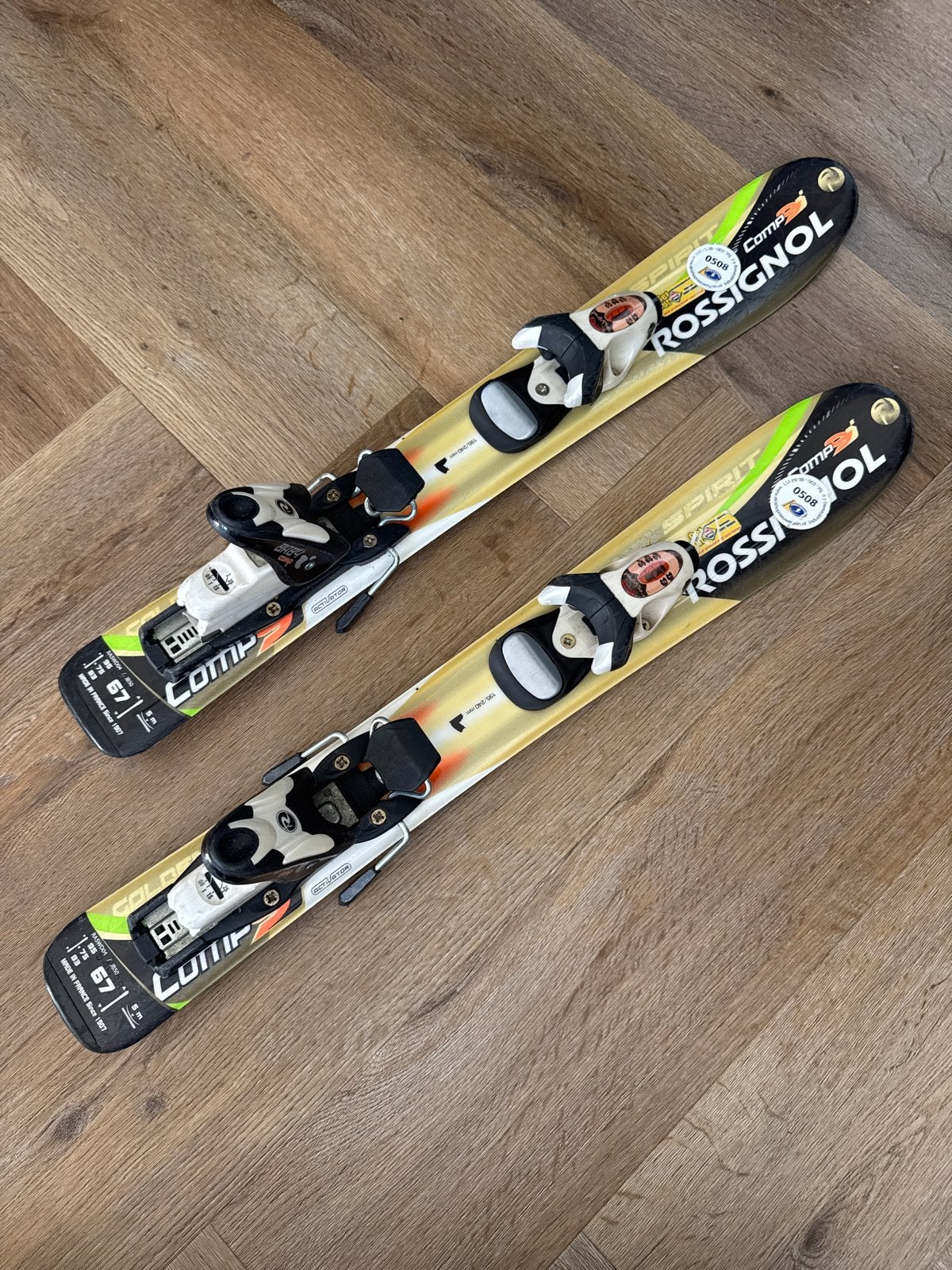 Rossignol ski's voor baby's en peuters (67cm), Gebruikt, Rossignol, Ophalen of Verzenden, Skiën