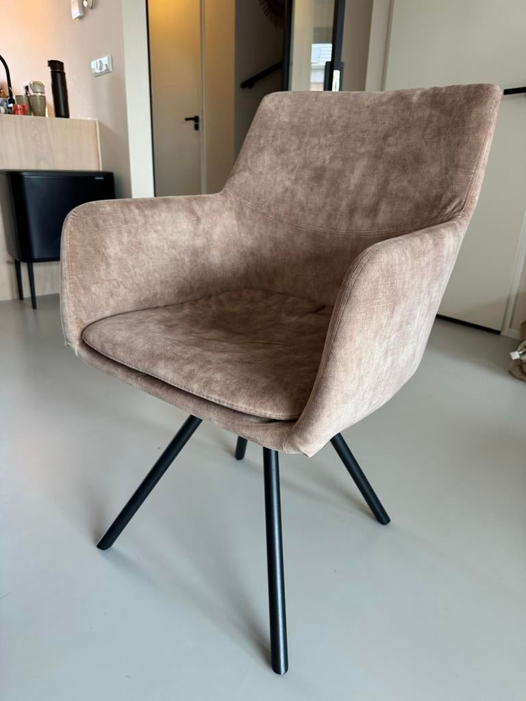 6x Zen Lifestyle eetkamerstoelen Beige, Huis en Inrichting, Stoelen, Ophalen, Twee, Overige kleuren, Zo goed als nieuw
