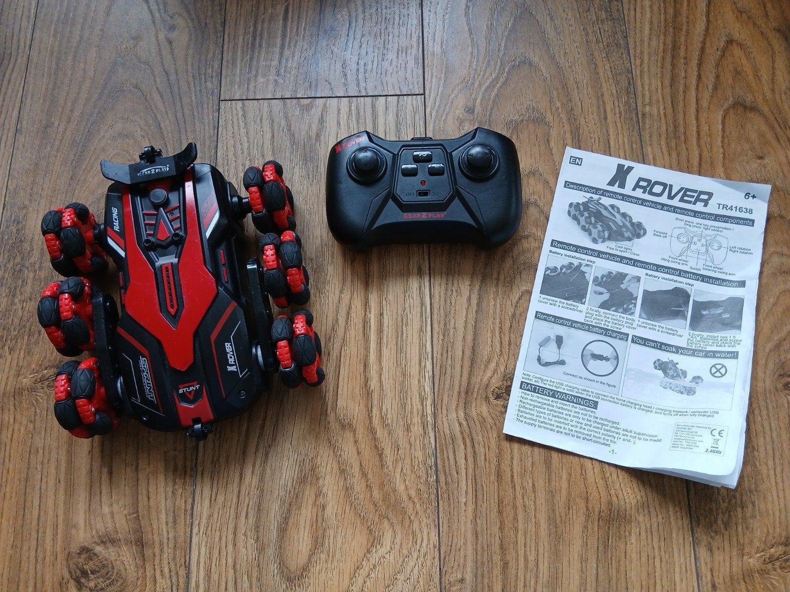 Gear-2-play RC Rover 6-wielige stuntauto afstand bestuurbaar, Ophalen of Verzenden, Gebruikt, Afstandsbediening