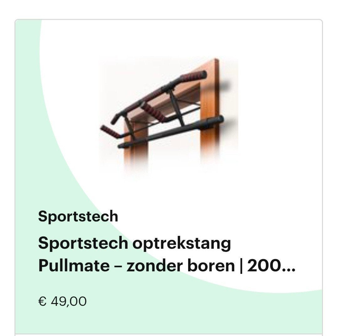 Sportstech Optrekstang Pullmate - Zonder boren, Ophalen, Nieuw, Rug, Oprekstang