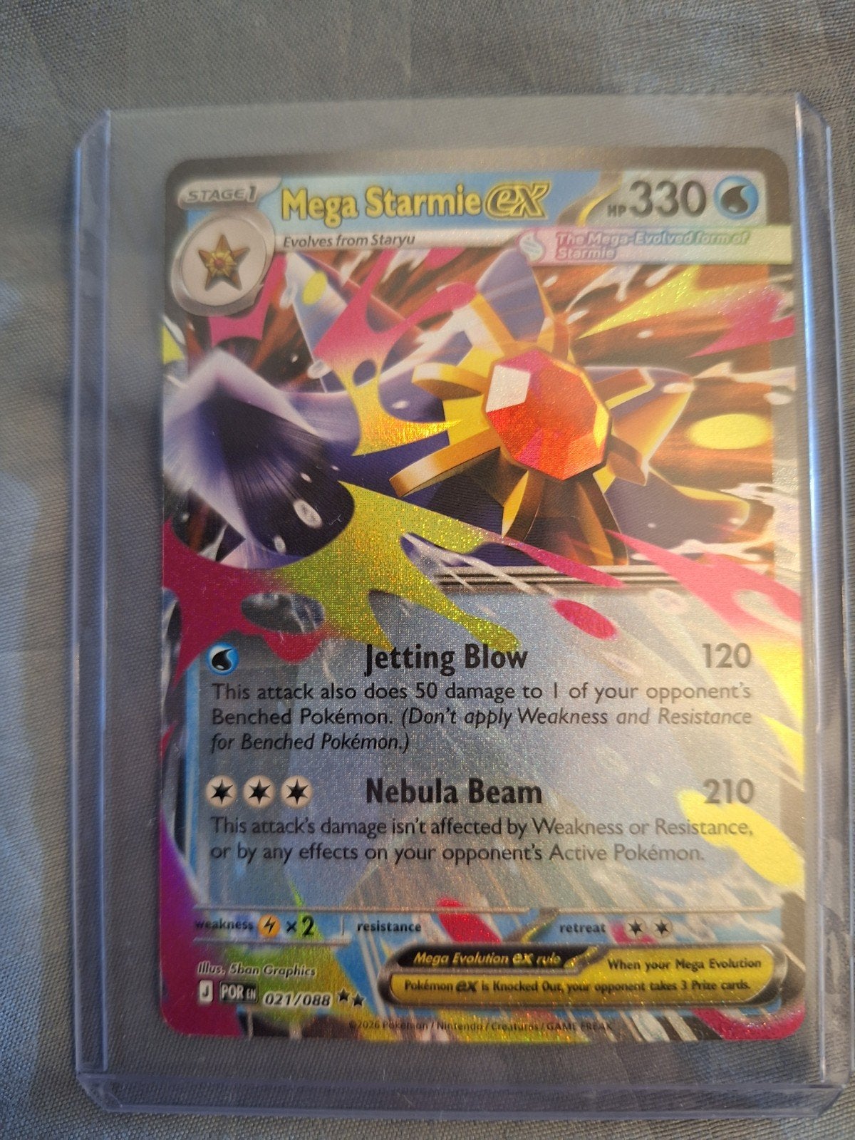 Mega Starmie ex pokemon kaart., Ophalen of Verzenden