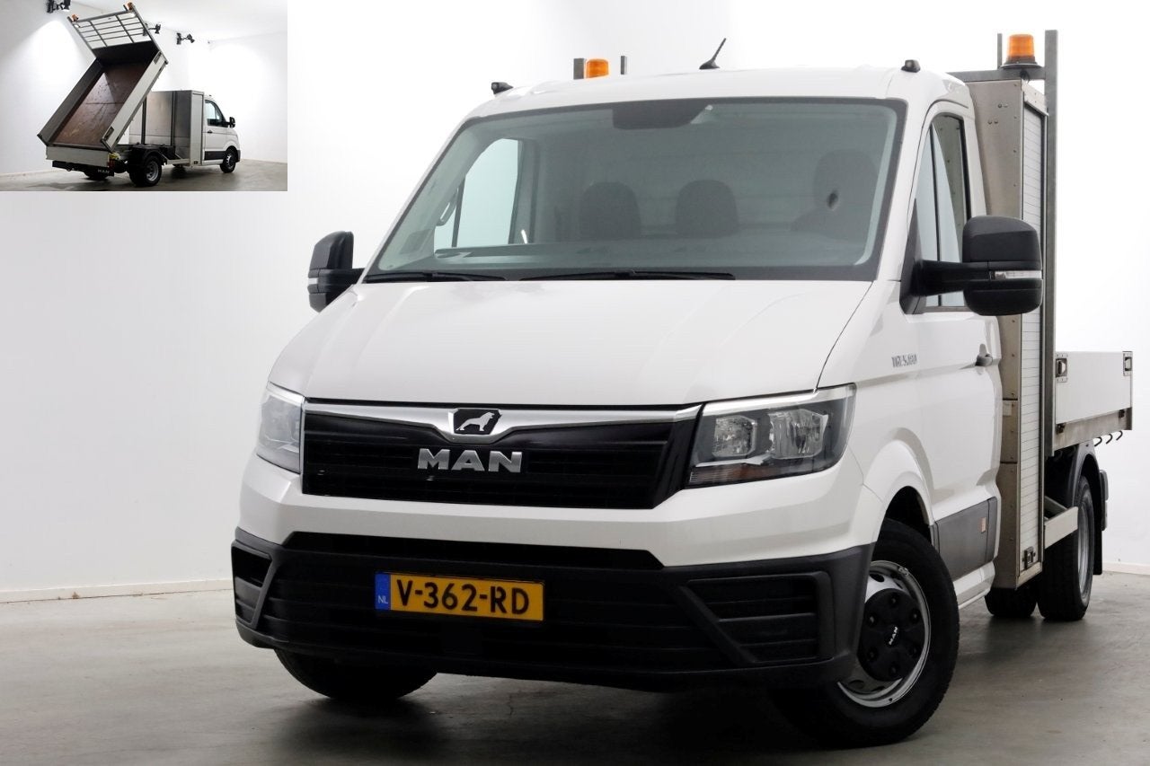 MAN TGE 5.180 2.0 177pk E6 L2H1 Kipper Dubbel Lucht Trekhaak, Dealer onderhouden, Achterwielaandrijving, Gebruikt, Euro 6