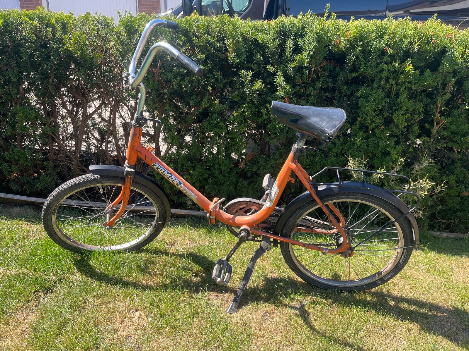 Oranje vouwfiets - Handig en compact, 20 inch of meer, Gebruikt, Velgrem, Totaal opvouwbaar