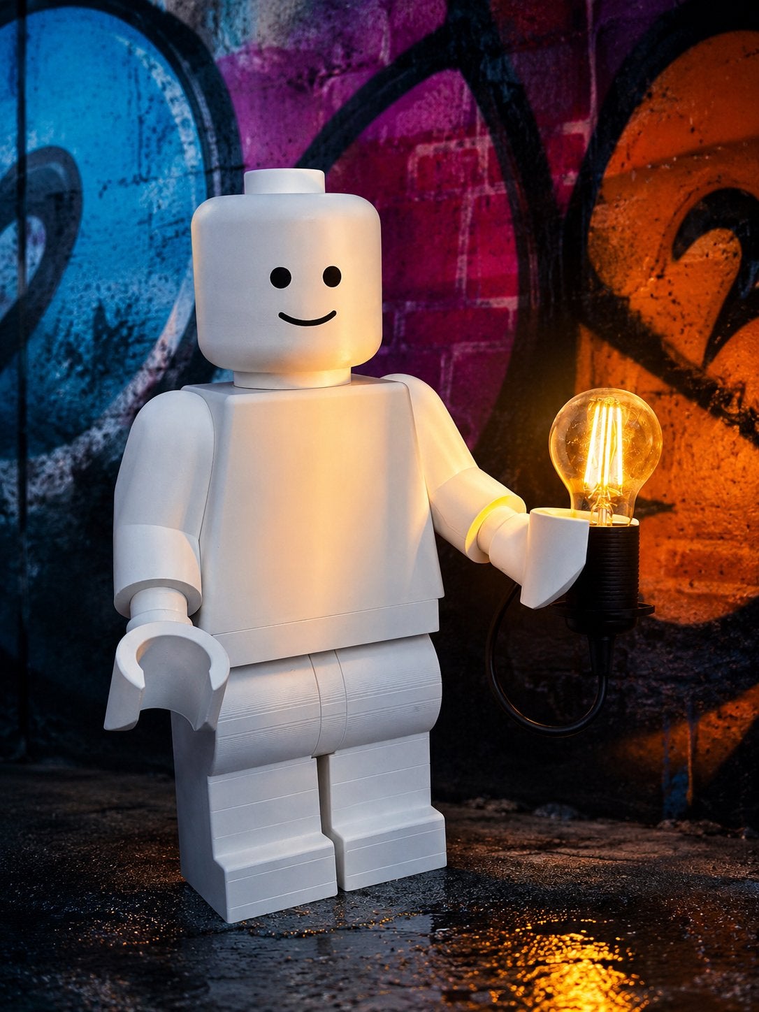 Unieke 3D Geprinte Lego Lamp - Sfeervolle Verlichting, Ophalen of Verzenden, Nieuw, Kunststof