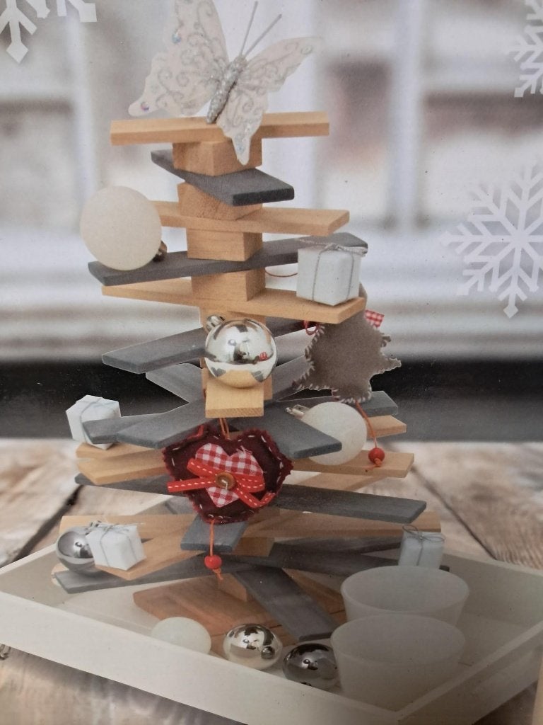 kerstboompje Hout 35 cm Hoog NIEUW, Diversen, Kerst, Ophalen of Verzenden, Nieuw