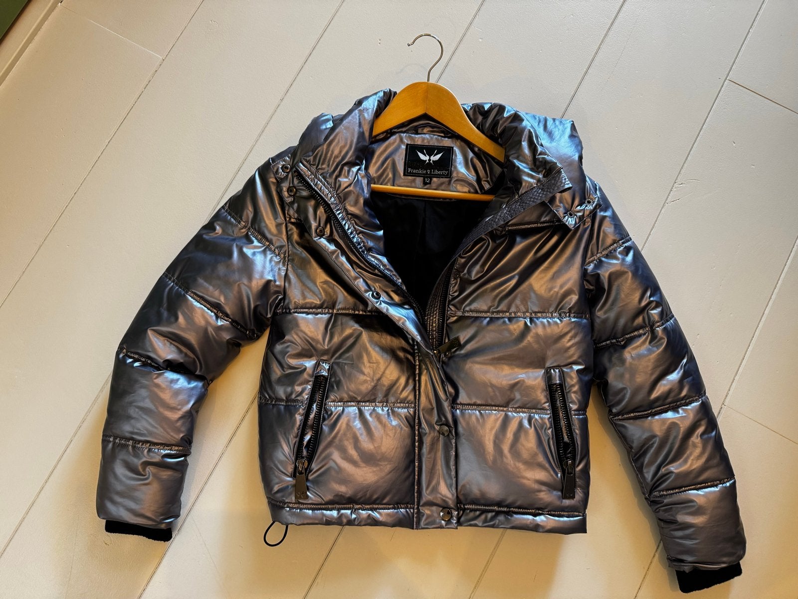 Frankie & Liberty Metallic Pufferjack - Maat 12, Ophalen of Verzenden, Zo goed als nieuw, Meisje