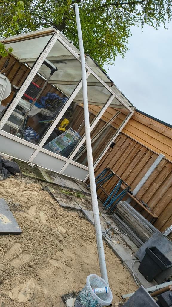 Regenpijp pvc metertje of 4, Doe-het-zelf en Verbouw, Buizen en Afvoer, Ophalen, Zink, Minder dan 2 meter, 80 mm of meer