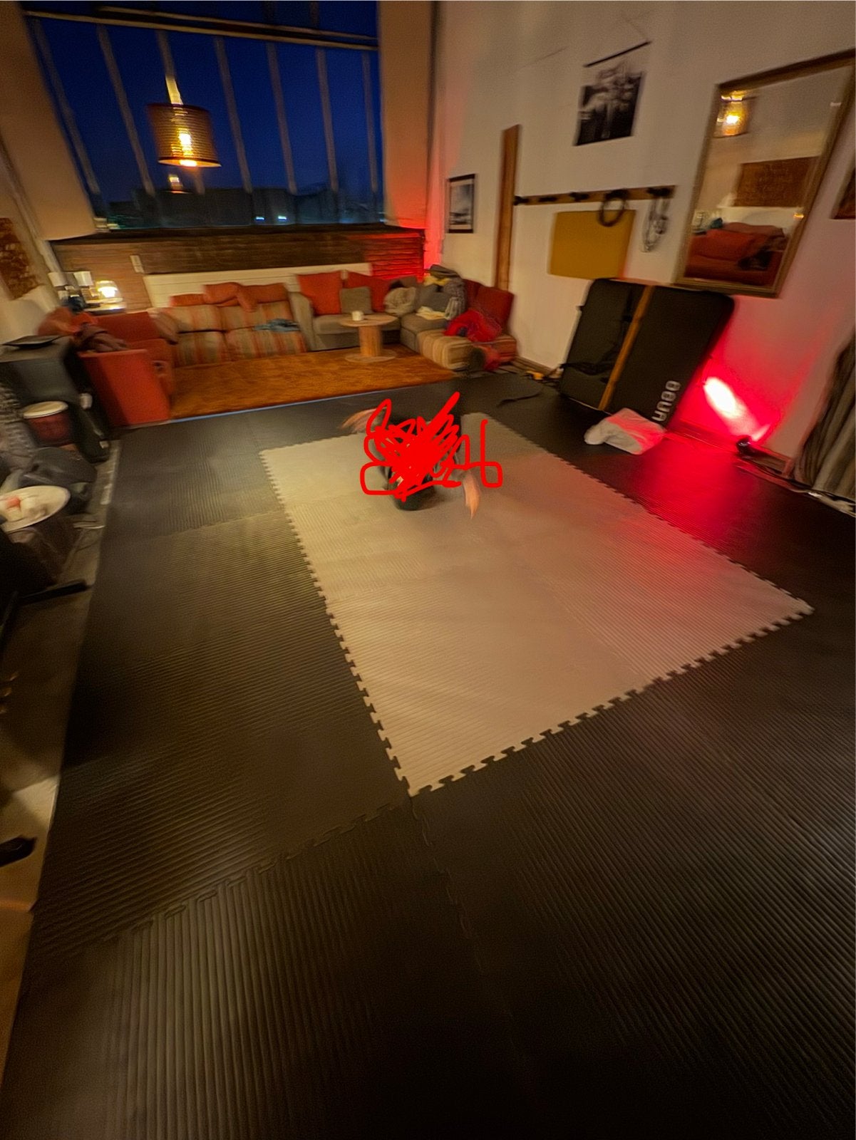 20 Puzzelmatten premium 100x100x3 tatami Fitnessmatte, Sport en Fitness, Ophalen, Gebruikt, Fitnessmat