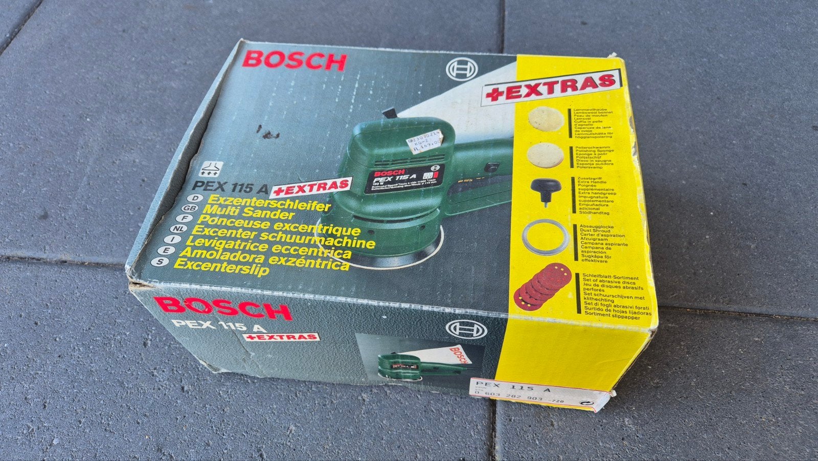 Bosch PEX 115A schuurmachine, Ophalen, Zo goed als nieuw, Minder dan 600 watt, Excentrische schuurmachine