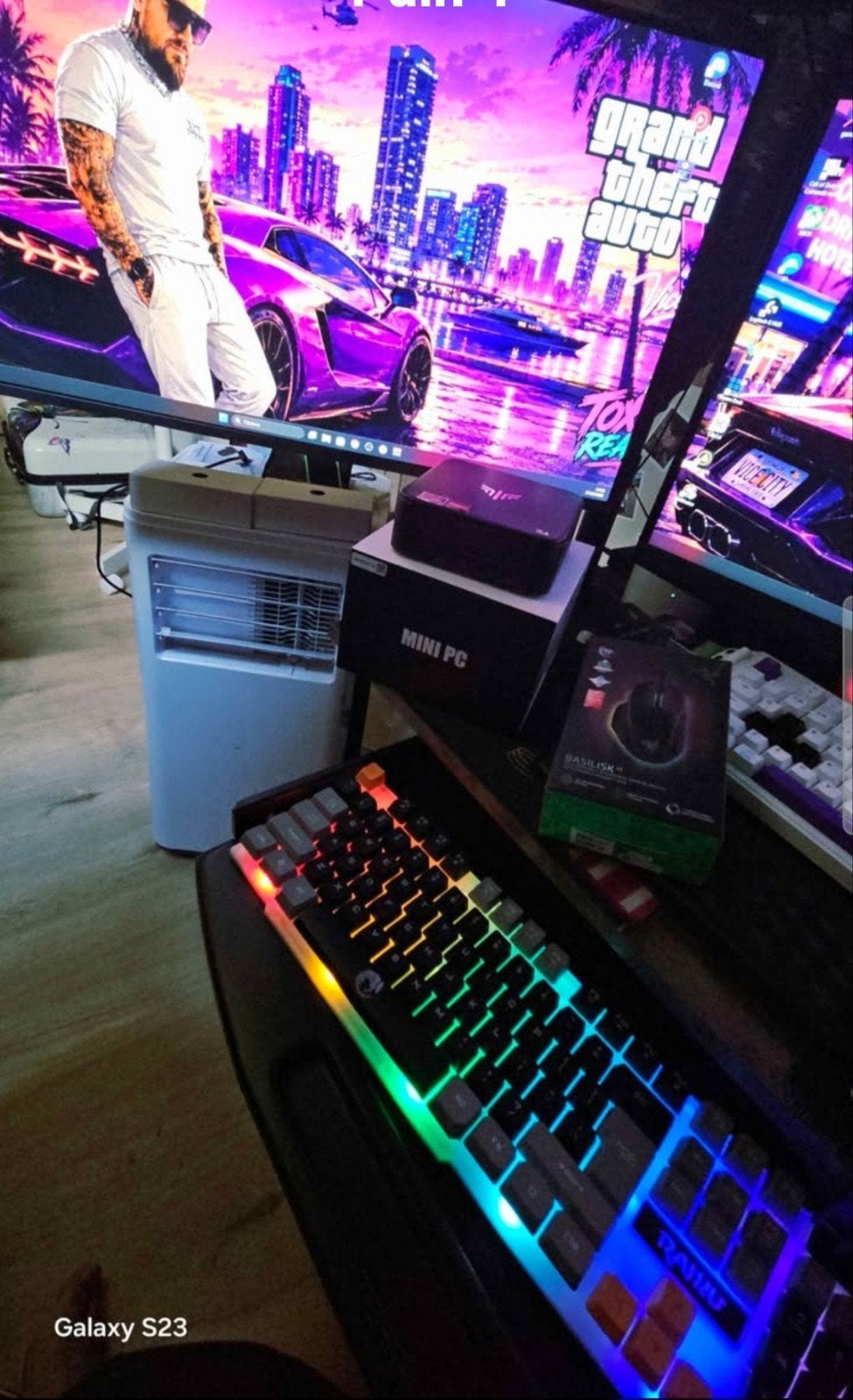 Complete Mini PC Gaming Set + LG UltraGear 27" + RazerComple, 32 GB, Met monitor, Zo goed als nieuw, Gaming