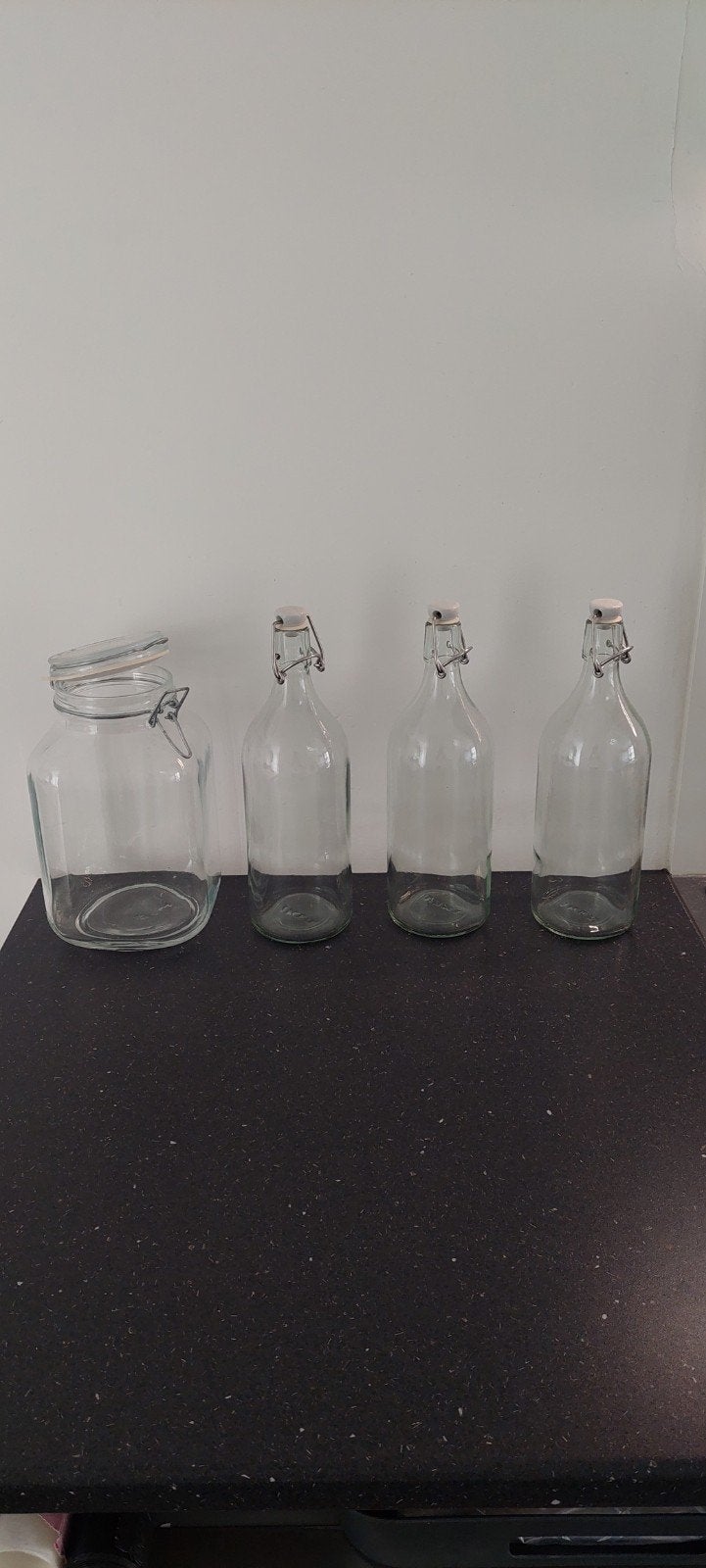 Weckpot Glazen flessen en pot met beugelsluiting, Ophalen of Verzenden, Nieuw, Overige kleuren, Glas