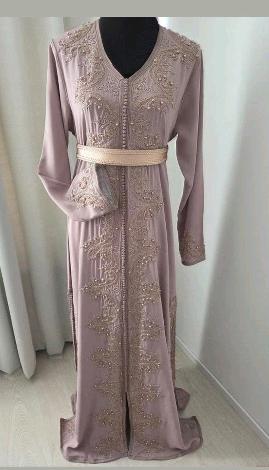 Marokkaanse  jurk :Prachtige Mauve Kaftan ( Jelaba ,Tachita), Ophalen of Verzenden