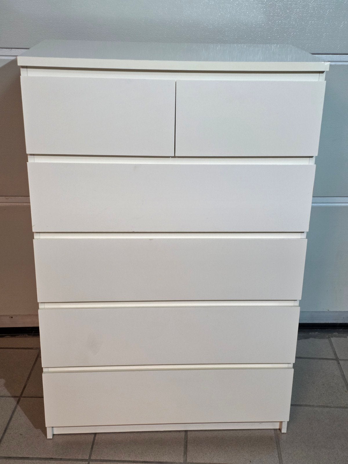 malm ladekast 6 lades wit, Ophalen, Gebruikt