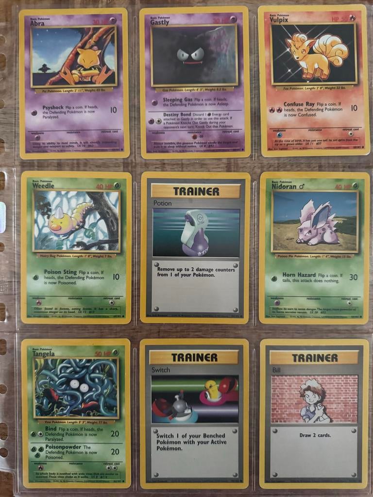Vintage Pokémon Kaarten Collectie - Eerste Generatie, Ophalen of Verzenden, Zo goed als nieuw, Meerdere kaarten