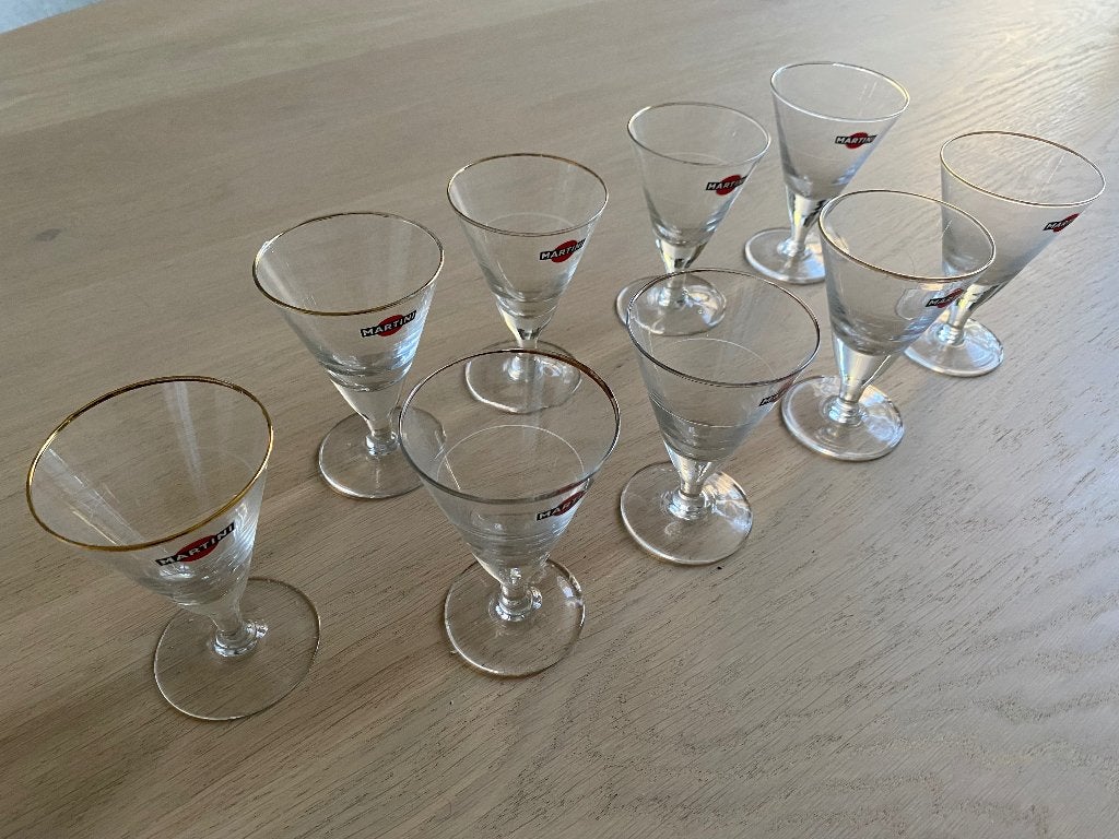 Martini glazen, Ophalen of Verzenden, Gebruikt, Overige typen