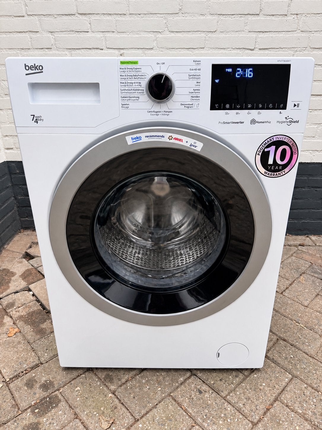 Beko wasdroogcombinatie, 6 tot 8 kg, Ophalen, Zo goed als nieuw, Minder dan 85 cm