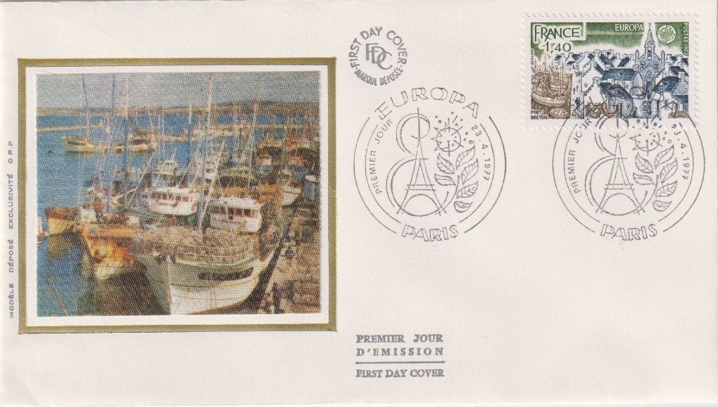 Frankrijk 1977 EUROPA Haven Breton vissersboten S082, Verzenden, Onbeschreven, Europa