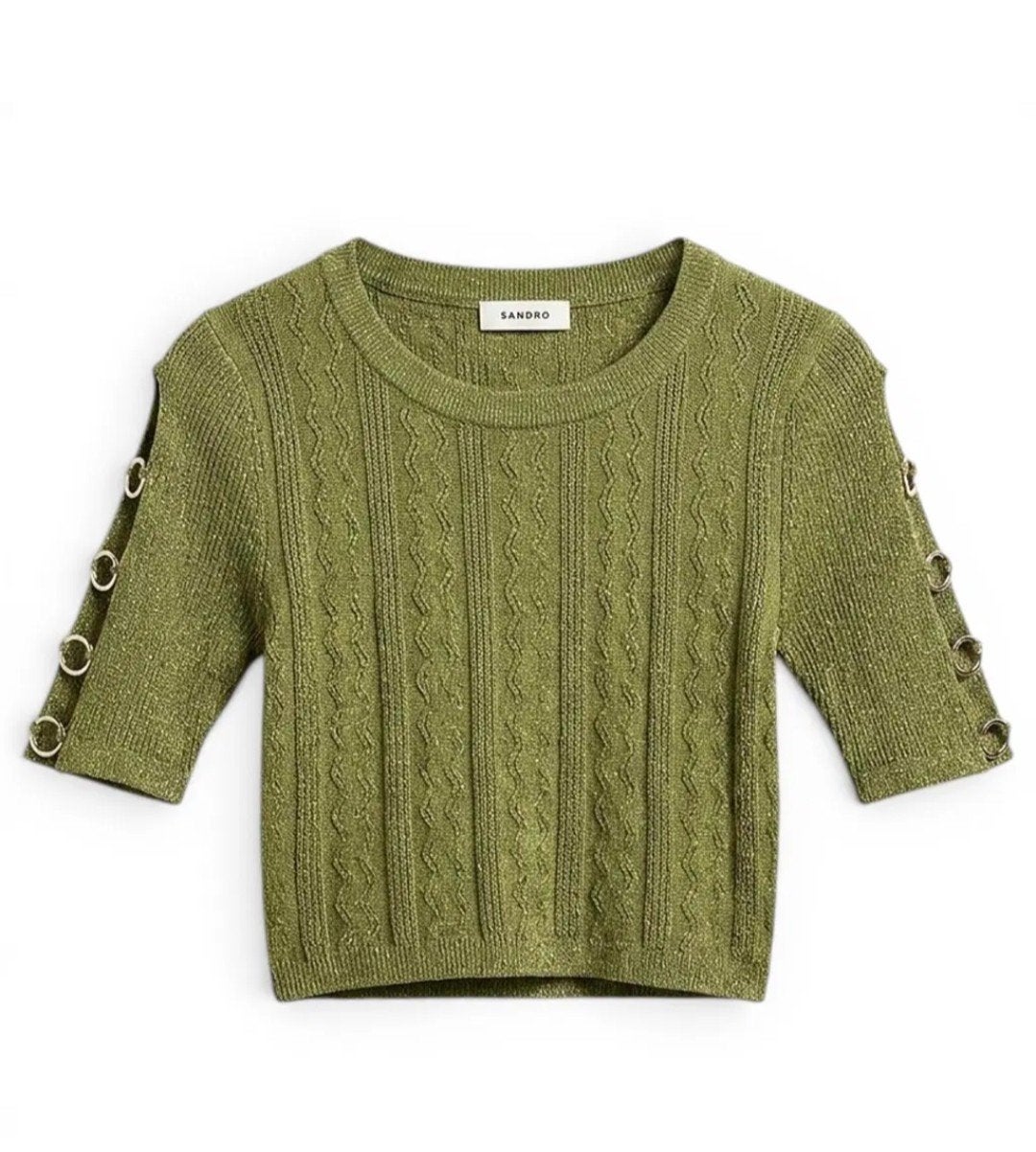 Sandro shirt maat 1 € €165, Ophalen of Verzenden, Zo goed als nieuw, Maat 36 (S), Korte mouw