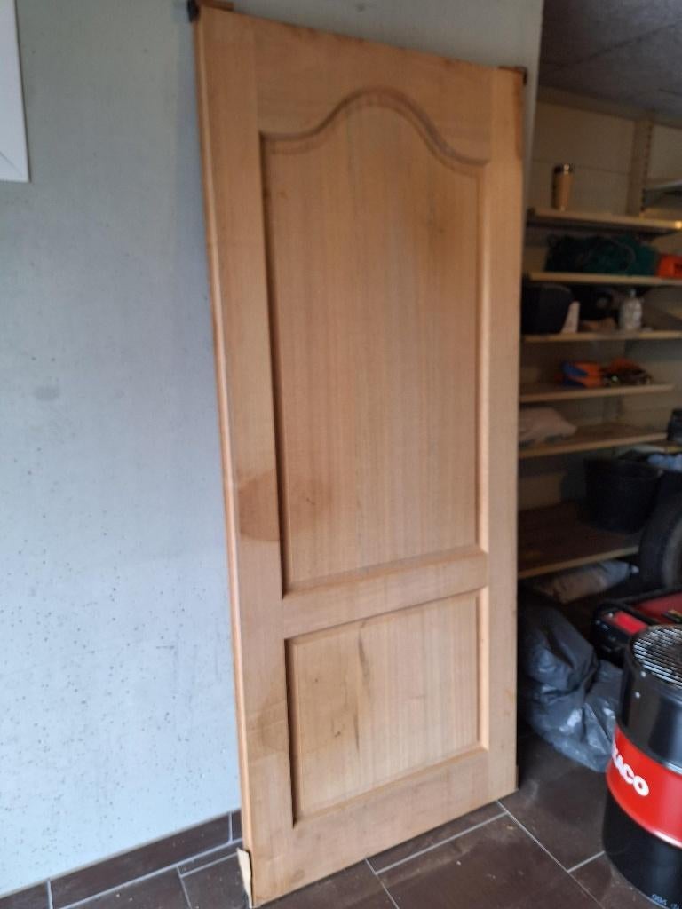 Grenen opdek paneeldeur 201 x 83 cm., Ophalen, Minder dan 80 cm, Binnendeur, Nieuw