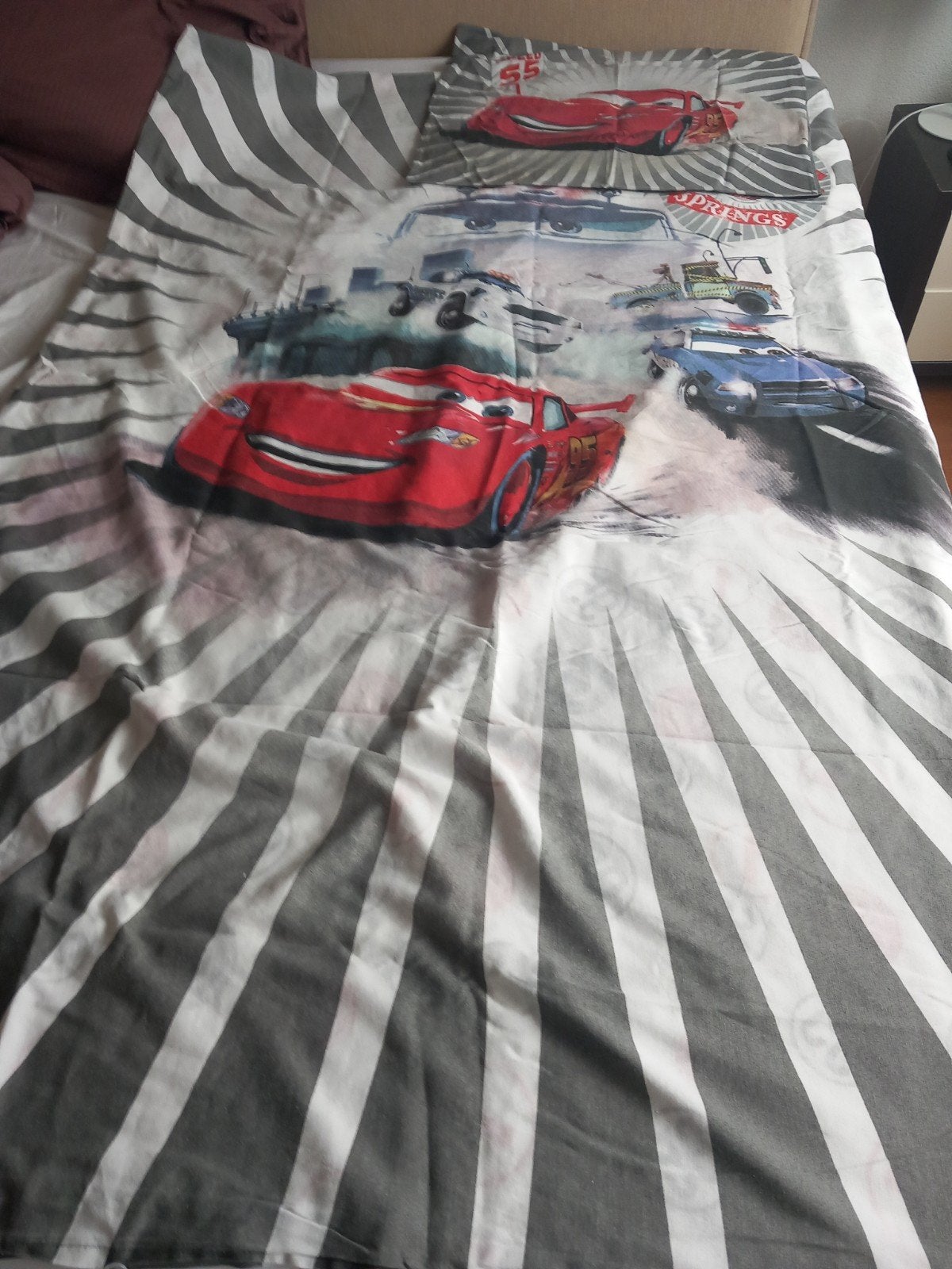 Cars Dekbedovertrek - Bliksem McQueen en Vrienden, Gebruikt, Overige merken, Meerkleurig, Ophalen of Verzenden