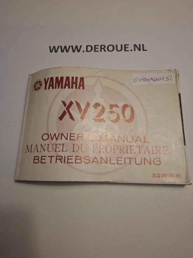 51 0WNERS MANUAL YAMAHA XV250 1988 USED, Motoren, Ophalen of Verzenden, Yamaha