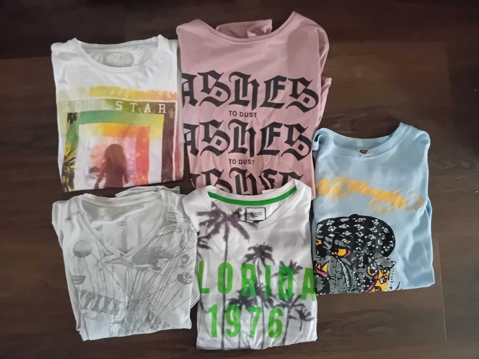 5 heren, jongens t-shirts korte mouw M, Kleding | Heren, T-shirts, Ophalen of Verzenden, Zo goed als nieuw