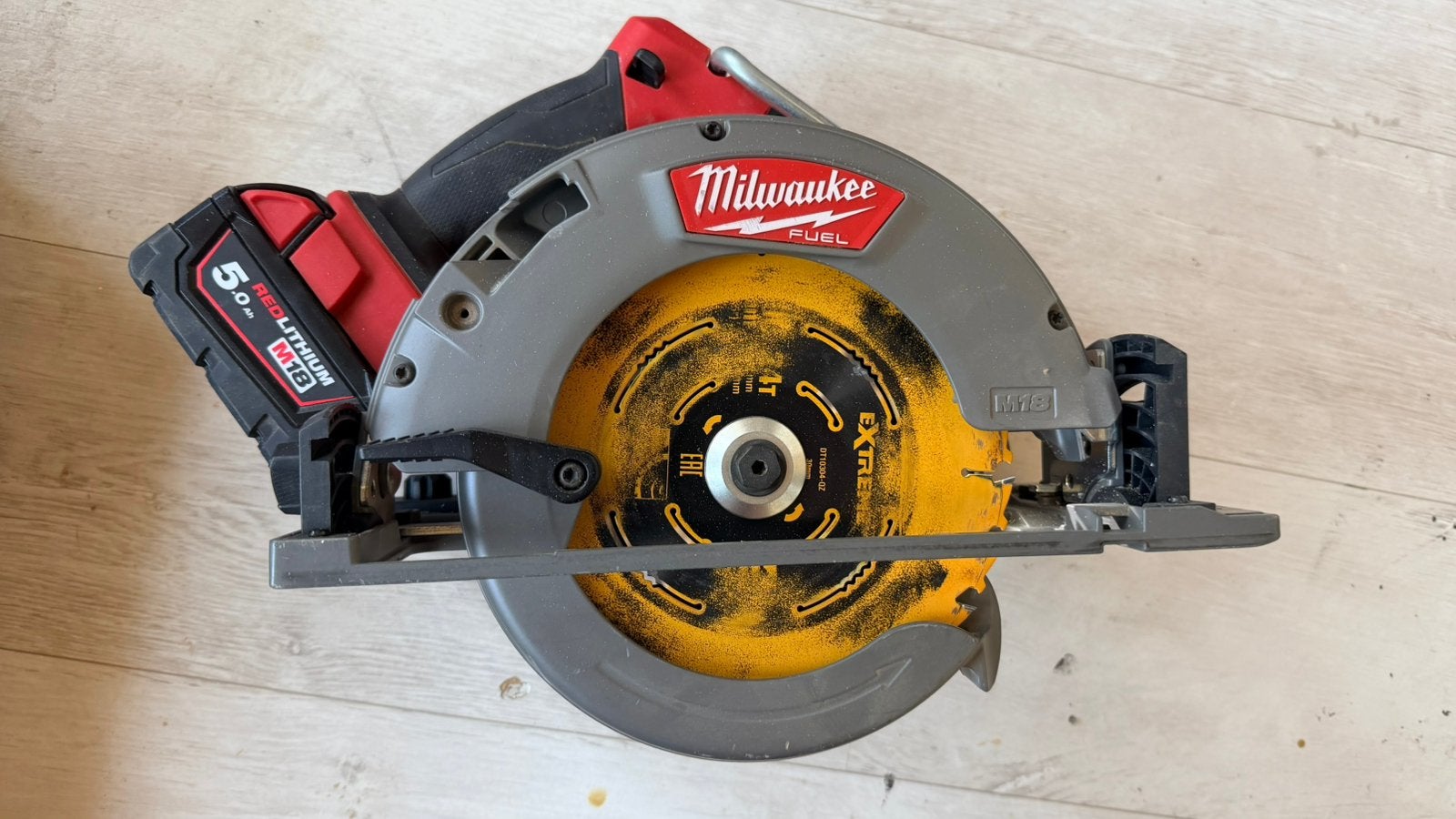 Milwaukee cirkelzaag m18 FUEL, Ophalen of Verzenden, Zo goed als nieuw, Minder dan 700 watt, Overige typen