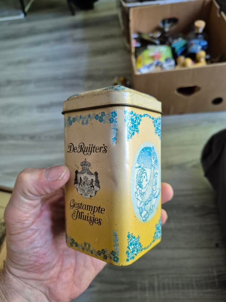 Vintage De Ruijter's Gestampte Muisjes Blik, Ophalen of Verzenden, Gebruikt, Overige, Overige merken