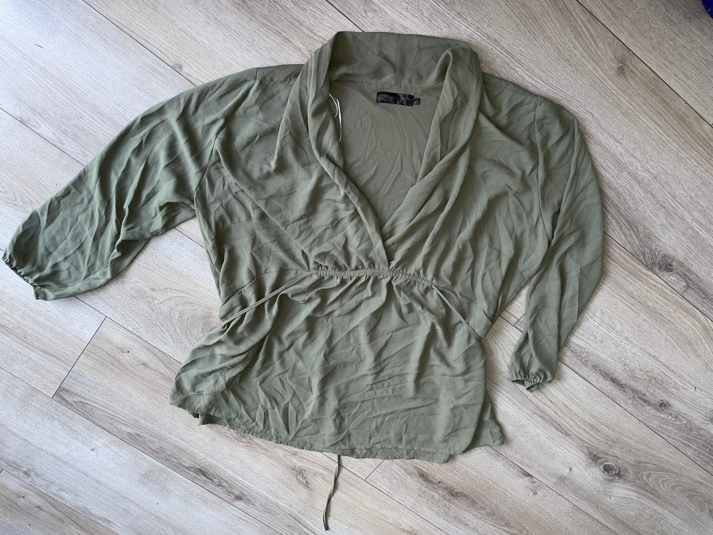 Groene top shirt longsleeve bonprix 54 groen tuniek, Verzenden, Zo goed als nieuw, Groen, Blouse of Tuniek