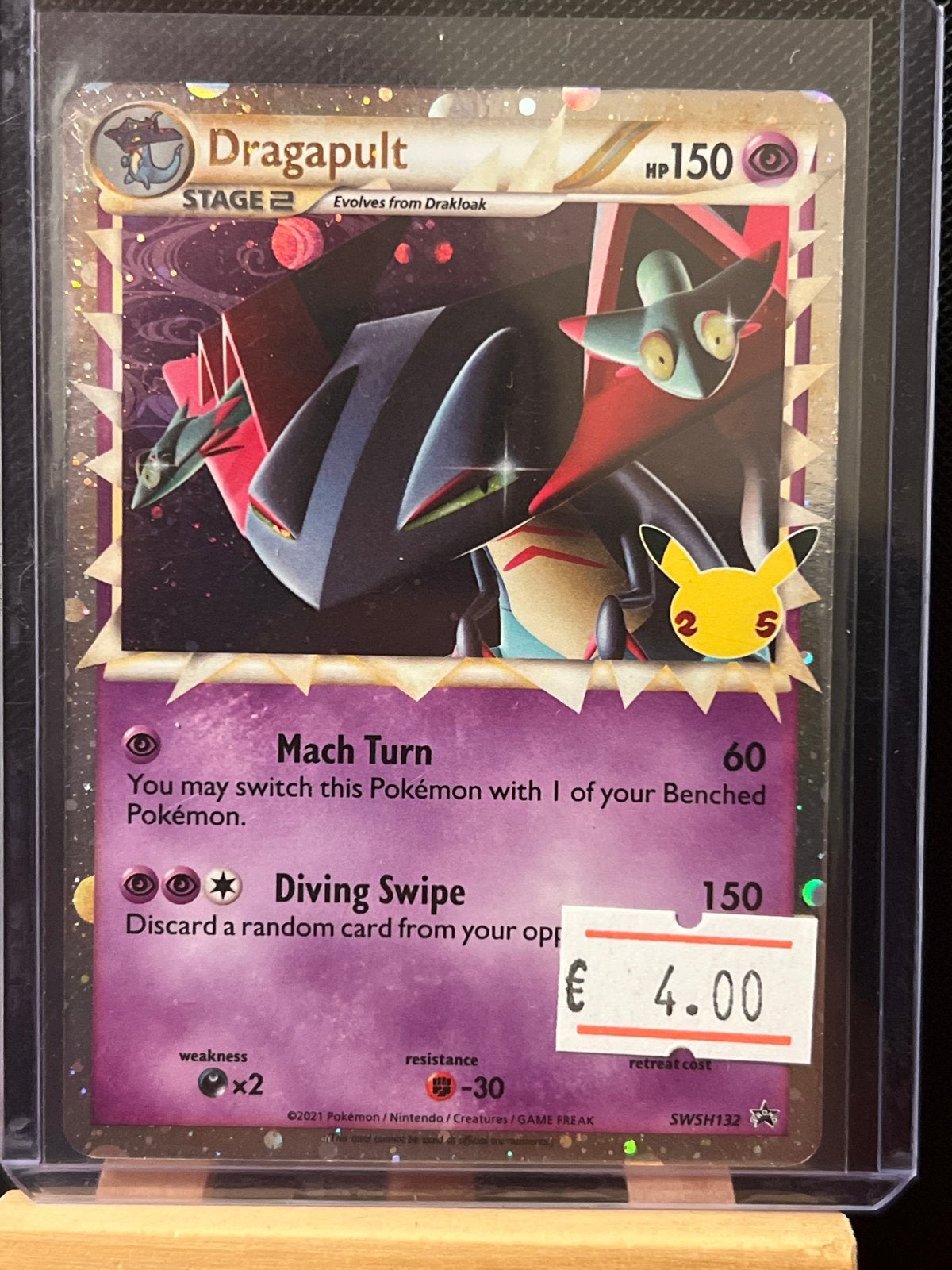 Dragapult SWSH132 Pokémon kaart - Zo goed als nieuw, Ophalen of Verzenden, Zo goed als nieuw, Losse kaart, Foil