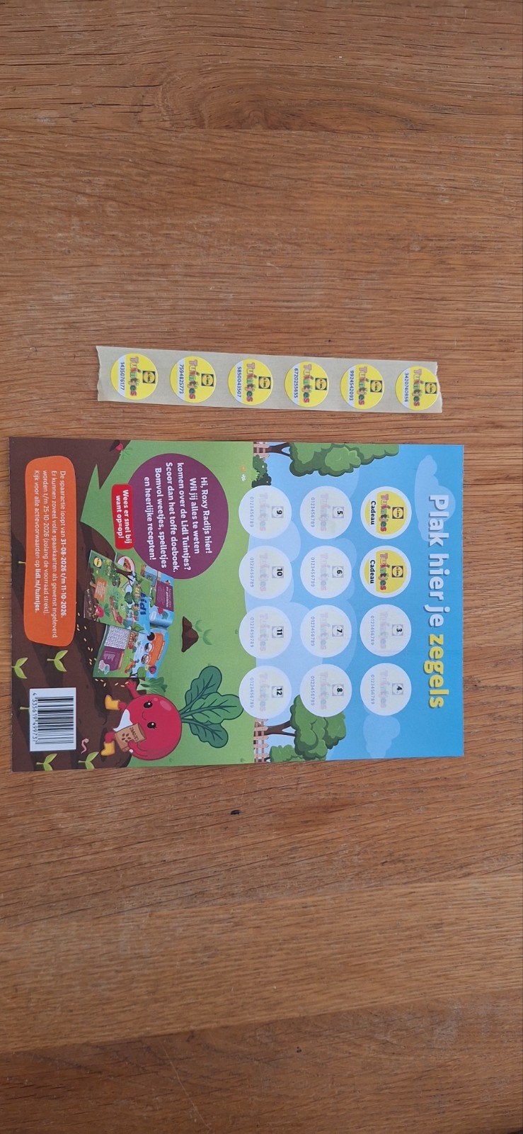 Lidl Tuintjes spaarkaart met zegels, Lidl, Ophalen