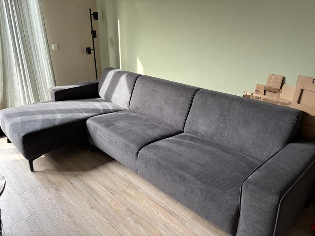 Loungebank Woonexpress, Huis en Inrichting, Banken | Bankstellen, Ophalen, Gebruikt, Hoekbank, Metaal