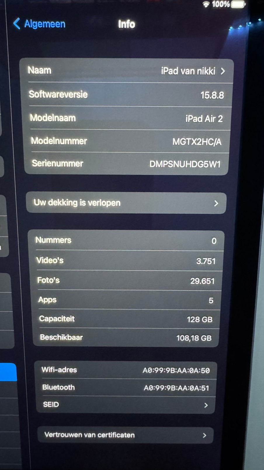 Foto 4 van IPad Air 2 - Zie beschrijving!