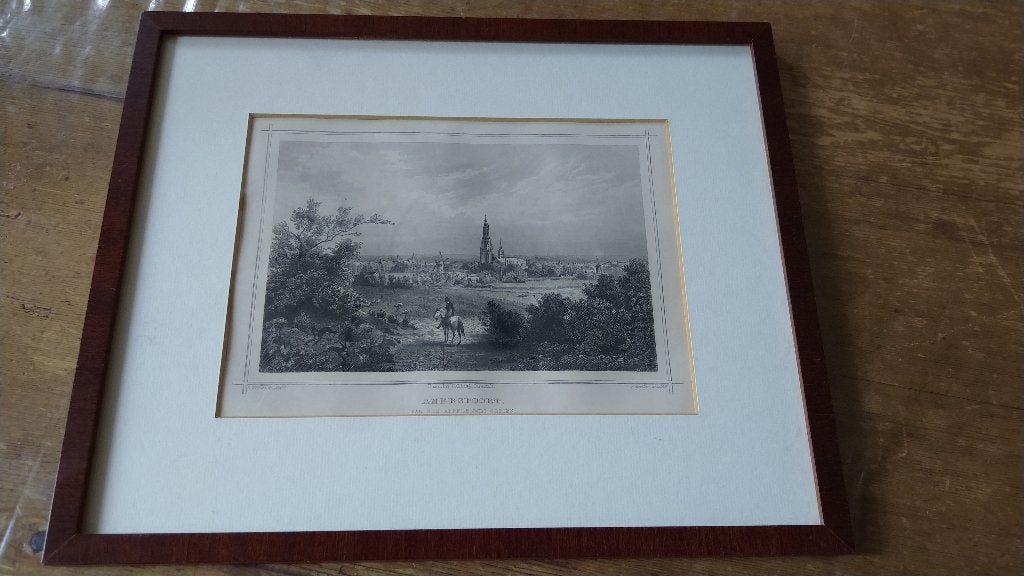 Antieke Staalgravure van Amersfoort ca.1885, Antiek en Kunst, Kunst | Etsen en Gravures, 18 cm, 1800 - 1899, Stadsgezicht, Ophalen of Verzenden