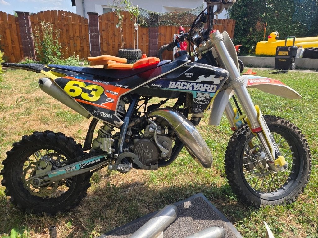 Crossmotor, Fietsen en Brommers, Minibikes, Midibikes en Pitbikes, Overige typen, Zo goed als nieuw, 50 cc, Schijfrem