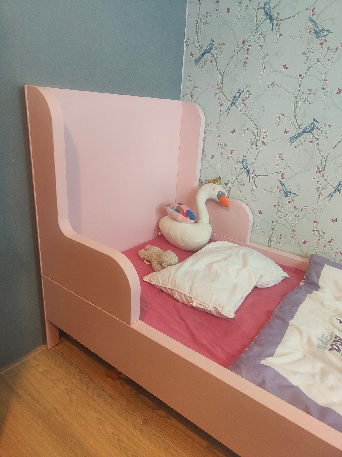 meegroeibed roze, Kinderen en Baby's, Kinderkamer | Bedden, Gebruikt, 70 tot 85 cm, 180 cm of meer, Ophalen