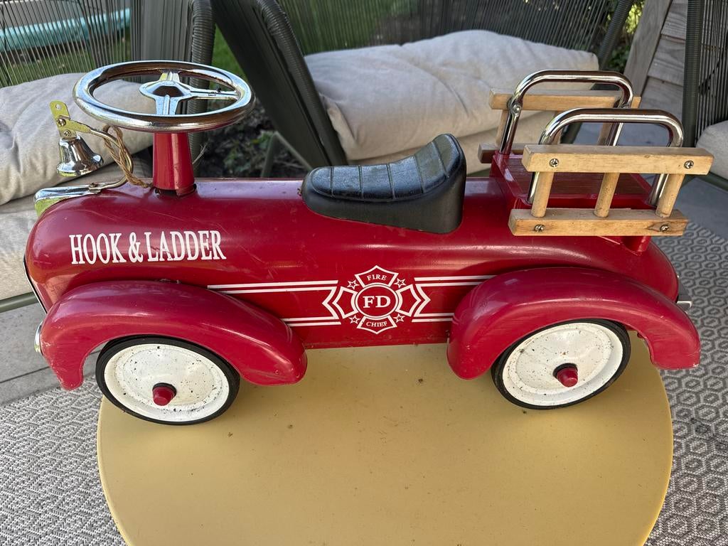 Vintage Brandweer Trapauto - Hook & Ladder, Kinderen en Baby's, Speelgoed | Speelgoedvoertuigen, Gebruikt, Ophalen