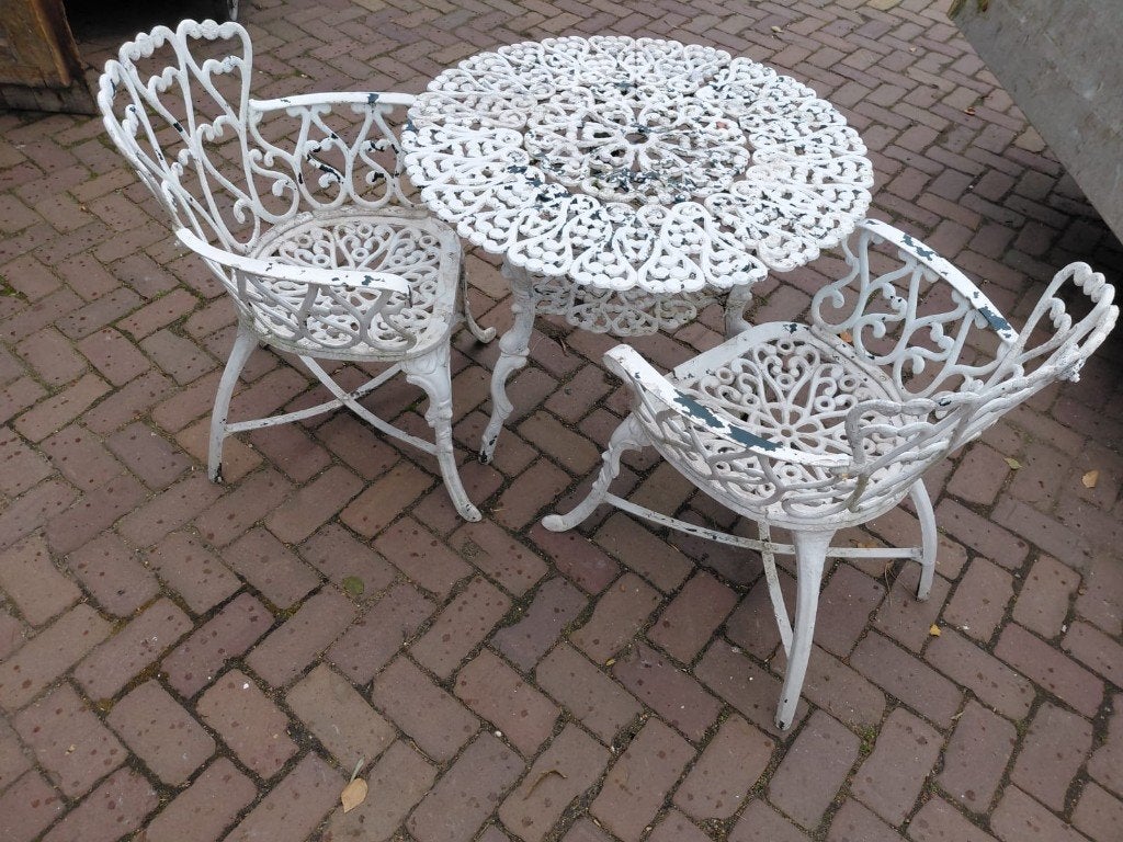 brocante tuinset, Ophalen, Gebruikt, Overige materialen, 2 zitplaatsen
