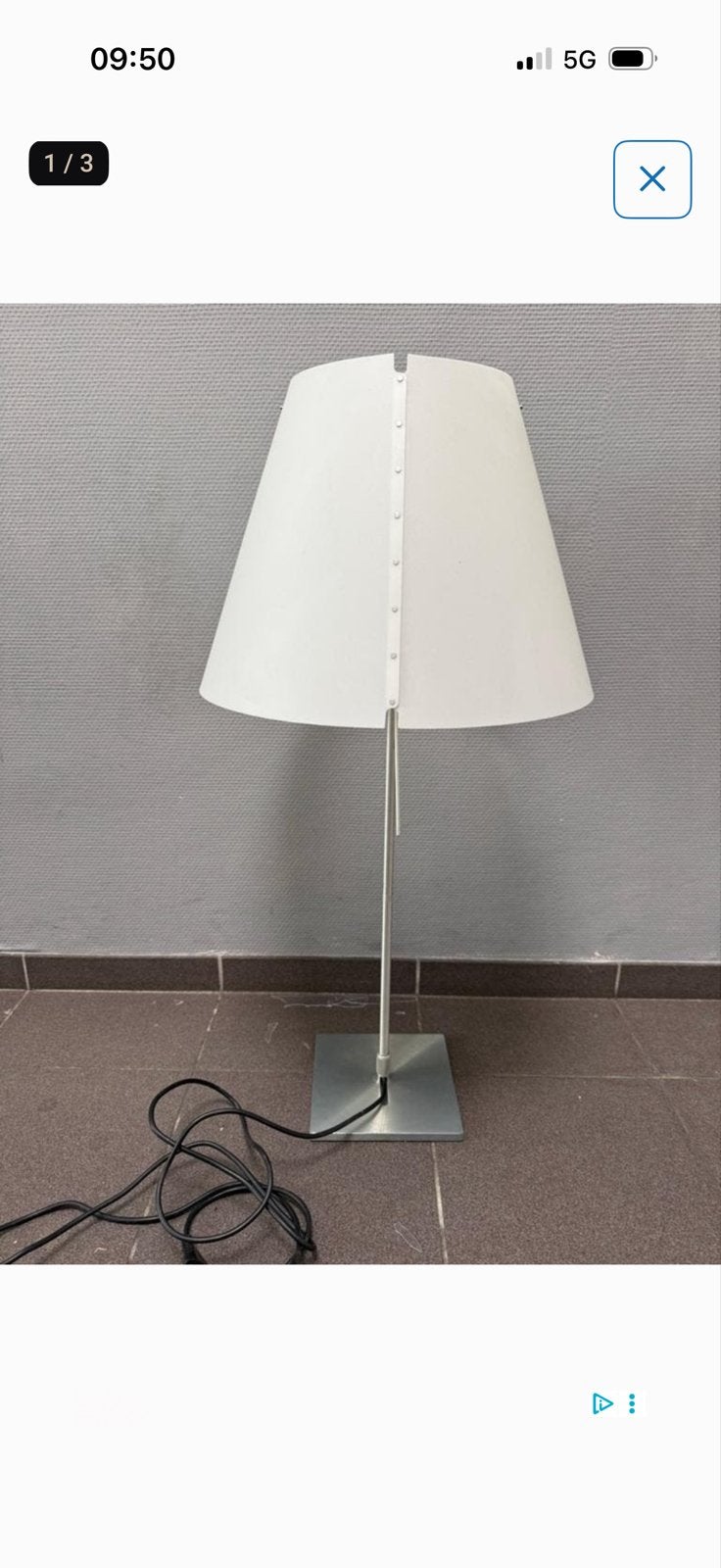 50x Luceplan Costanza Tafellamp, Huis en Inrichting, Gebruikt, Overige merken, Wit, Met kap