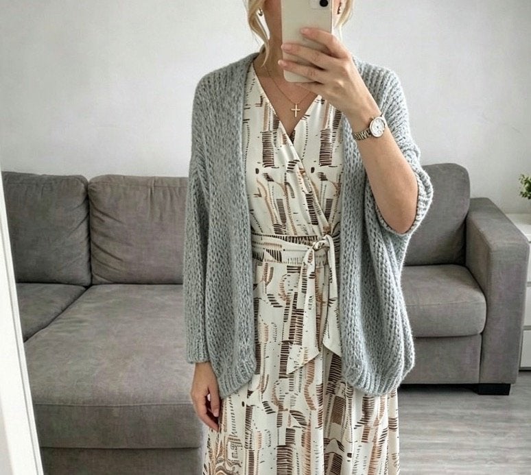 Bernadette gilet, cardigan TU, Verzenden, Zo goed als nieuw, Maat 46/48 (XL) of groter, Grijs