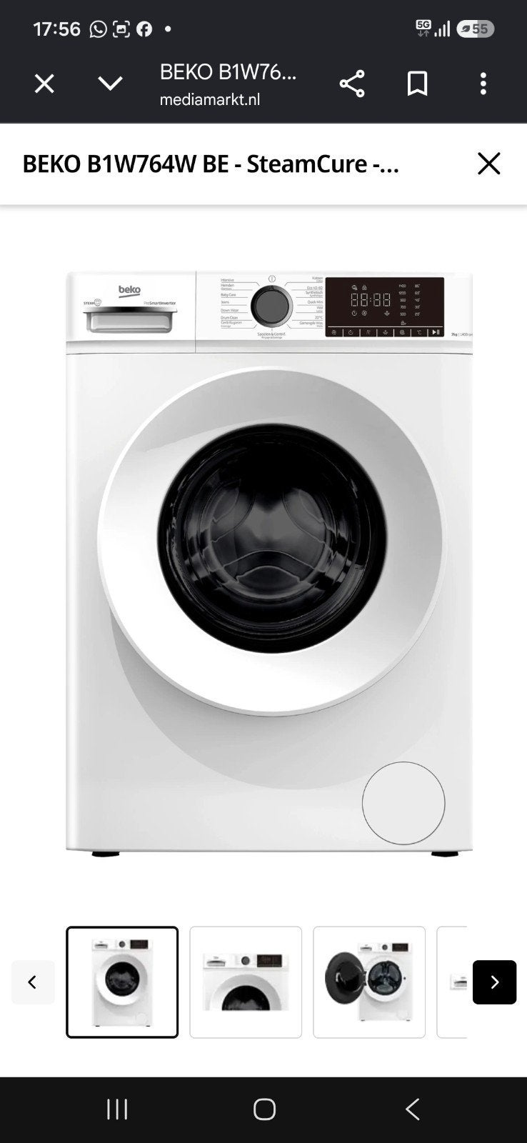 beko wasmachine, Minder dan 85 cm, Nieuw, Ophalen of Verzenden, 1200 tot 1600 toeren