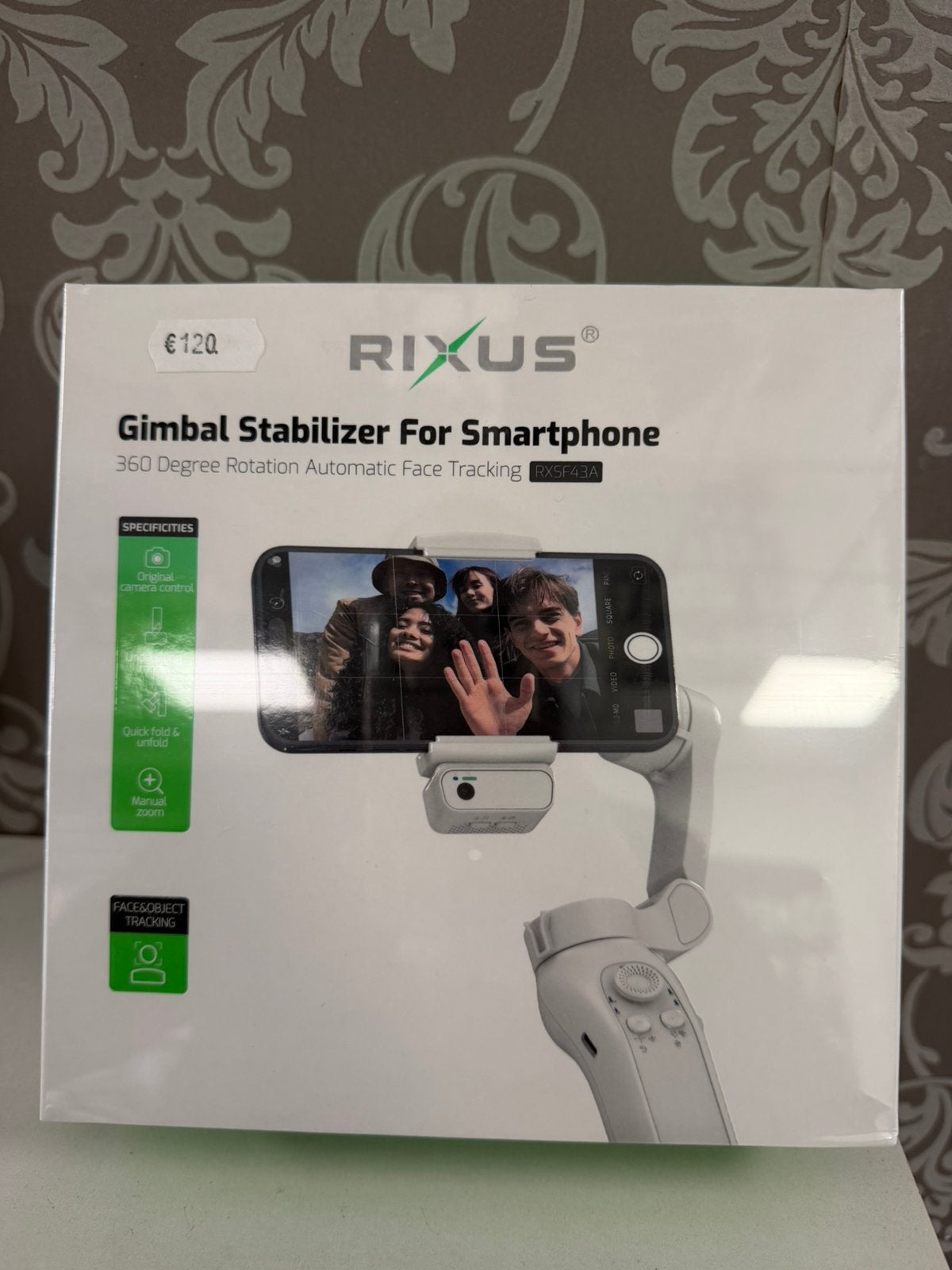 Gimbal Stabilizer voor Smartphone – 360 Face Tracking, Ophalen of Verzenden, Zo goed als nieuw