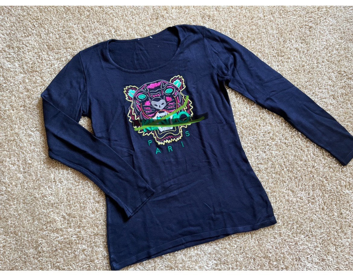 Mooie Fijne  trui tijger navy/donkerblauw mt. S, Ophalen of Verzenden, Zo goed als nieuw, Maat 36 (S), Blauw