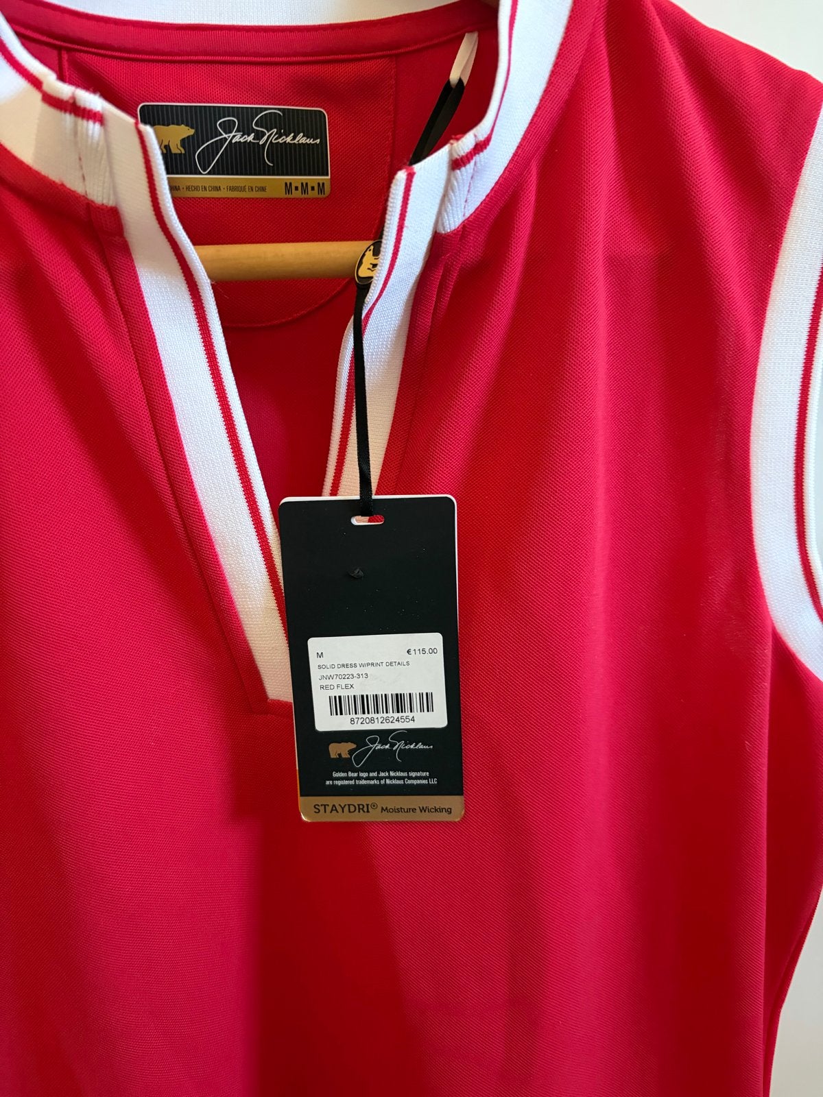 Jack Nicklaus Golfjurk Rood Maat M Nieuw met kaartjes, Maat 38/40 (M), Nieuw, Ophalen of Verzenden, Knielengte